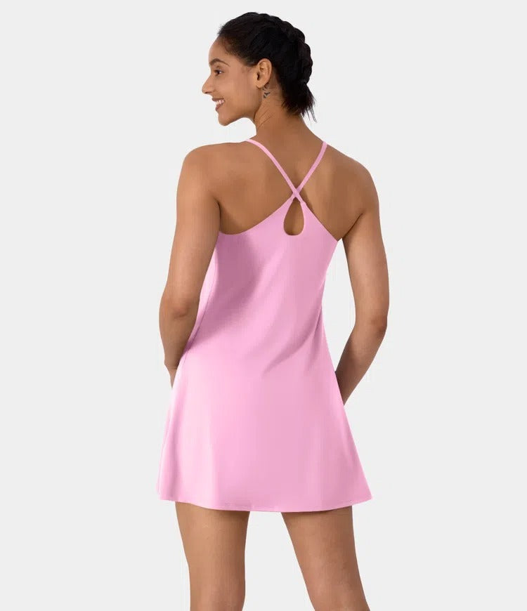 🔥70% OFF | Plush Backless Active Dress – Easy Peezy UPF50+ 👗 Multiple Colors!