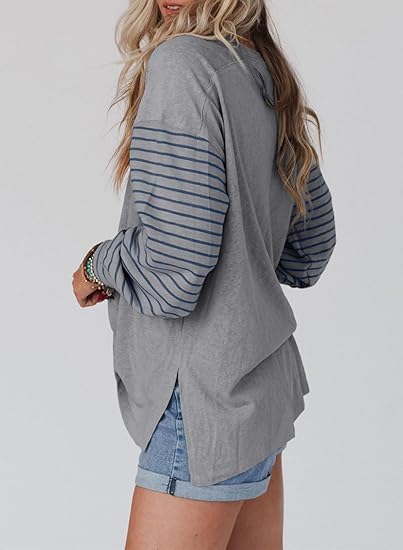 ✨Women's Cute Color Block Long Sleeve Casual Top(BUY 2 FREE SHIPPING)