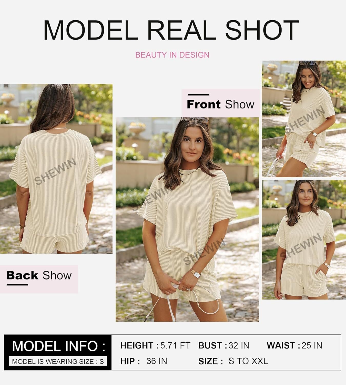 Two 2 Piece Sets for Women Short Sleeve Shirts High Waisted Shorts with Pockets Pajamas Lounge Matching Set