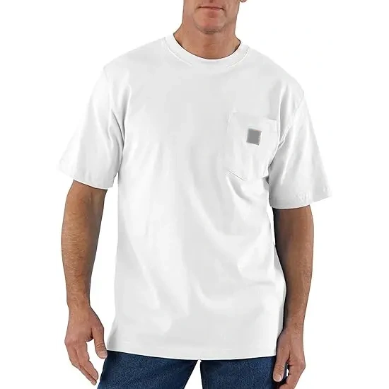 Men's Heavyweight Work T-Shirt – Loose Fit, Durable Cotton, Pocket Tee (Big & Tall Sizes Available)