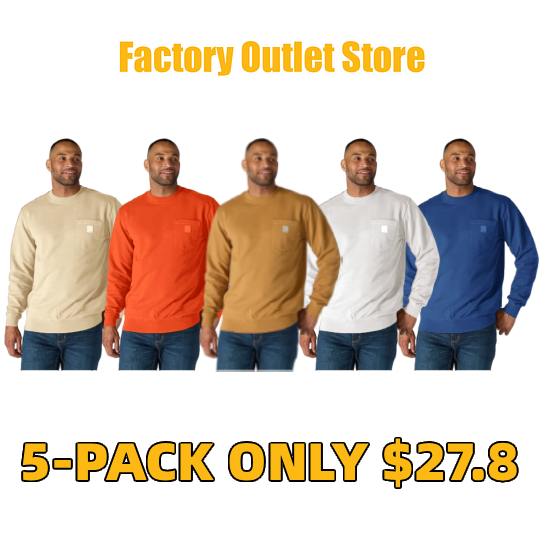 Men's crewneck sweatshirt – Loose Fit, Durable Cotton, Pocket Tee (Big & Tall Sizes Available)