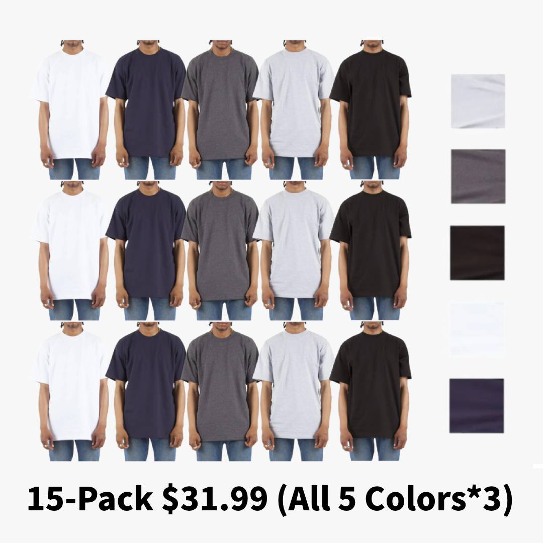 🔥[FACTORY OUTLET]🔥Men's Max Heavyweight T-Shirts Casual Plain Classic Heavy Cotton Tee Regular(S to 10XL)