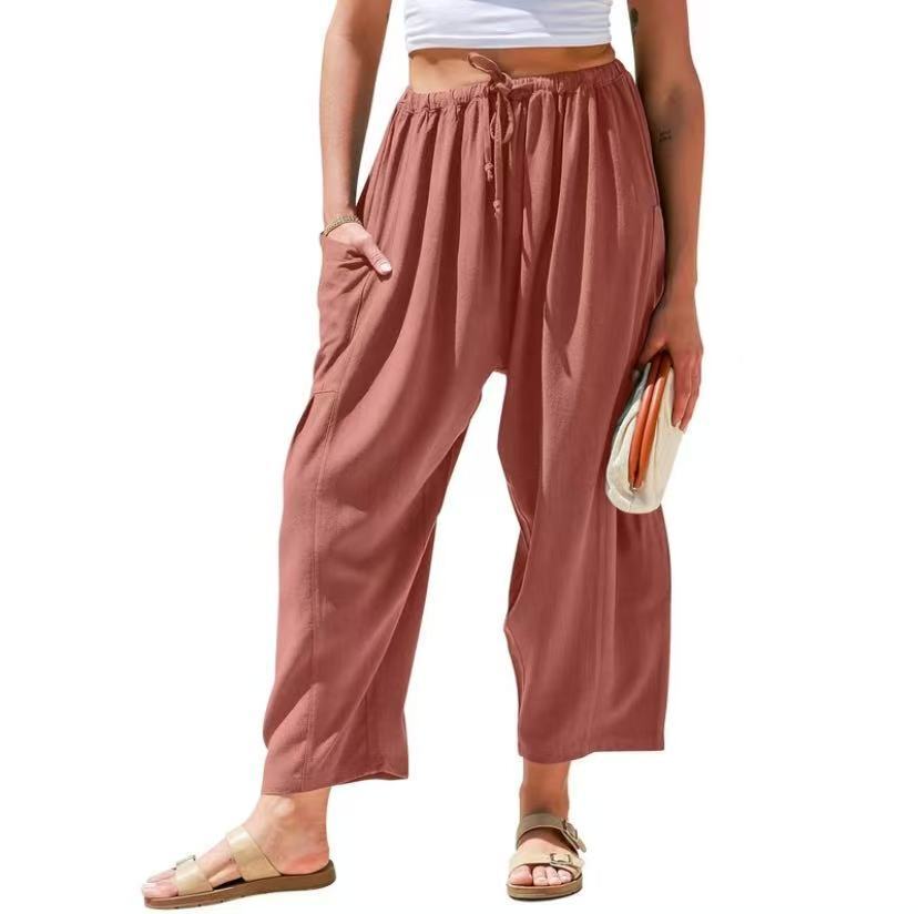 FINAL SALE⚡- Womens Linen Wide Leg Pants