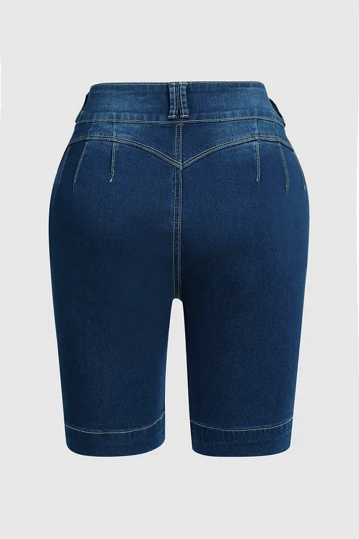 🔥LAST PROMO🔥Double Button High Rise Denim Shorts