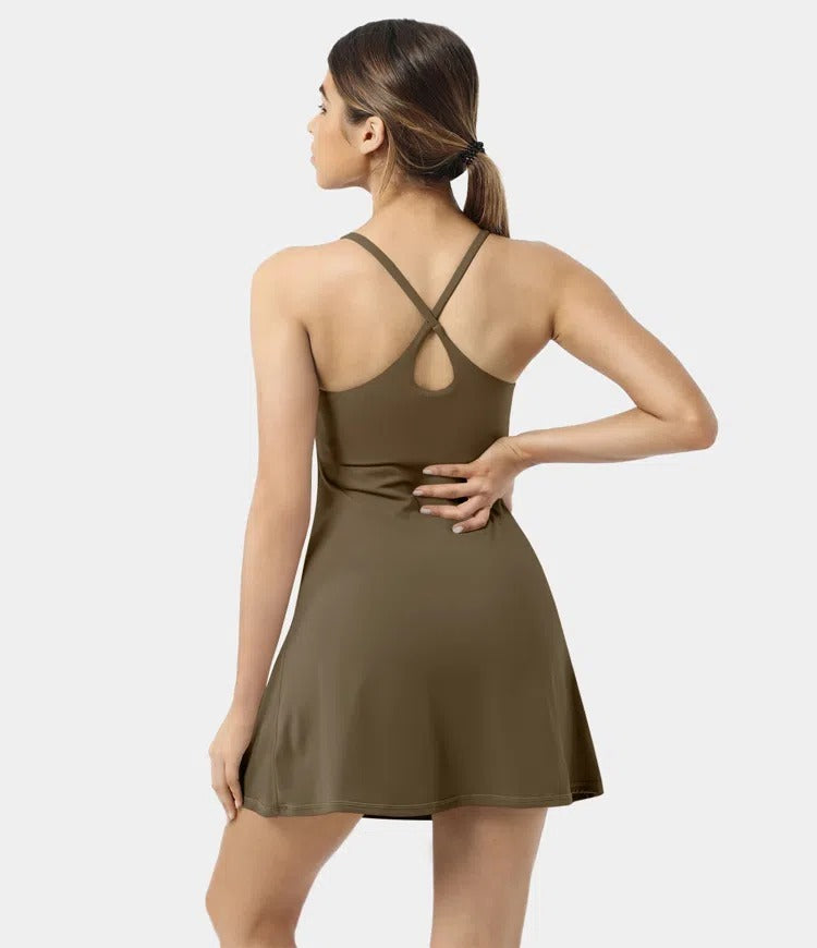 🔥70% OFF | Plush Backless Active Dress – Easy Peezy UPF50+ 👗 Multiple Colors!