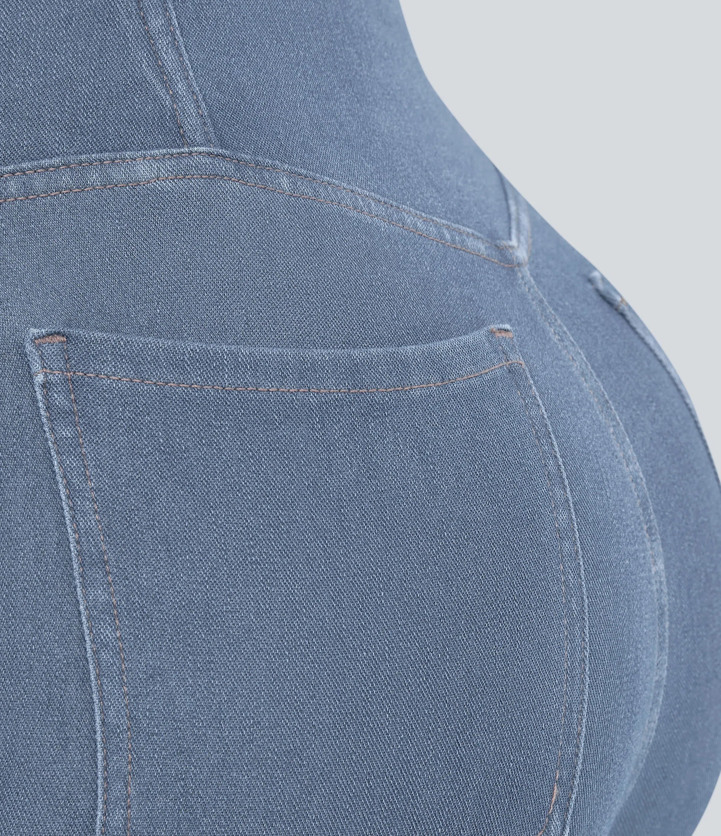 ⚡High Waisted Crossover Pocket Washed Stretchy Knit Casual Super Flare Jeans⚡