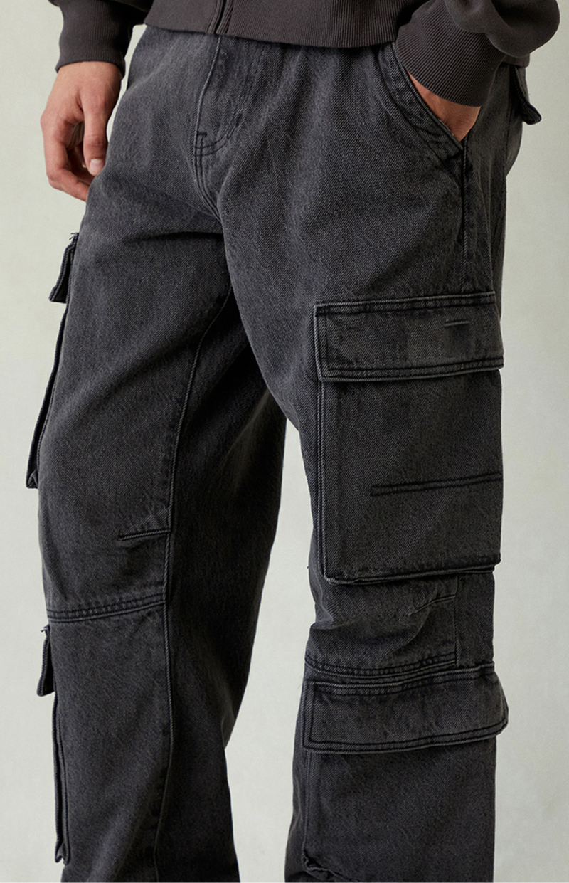 Men’s Wide Leg Baggy Cargo Jeans