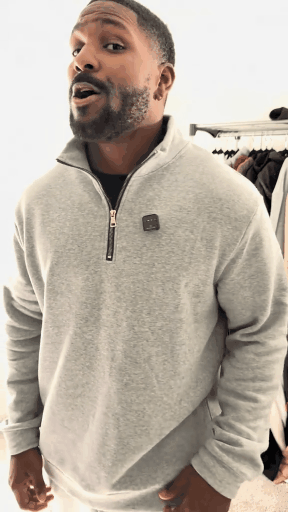 🚀New Arrival 🎃 Men's Casual Fleece Lined Zipper Work Pants Set, Thick Fabric Warm Long Trousers for Fall & Winter