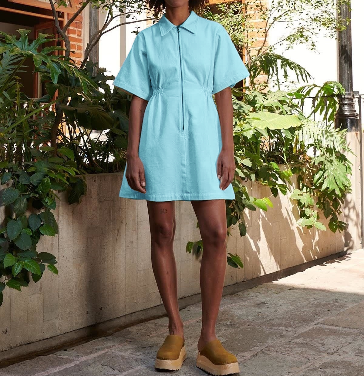 Women's Utility Cinched Zip Dress