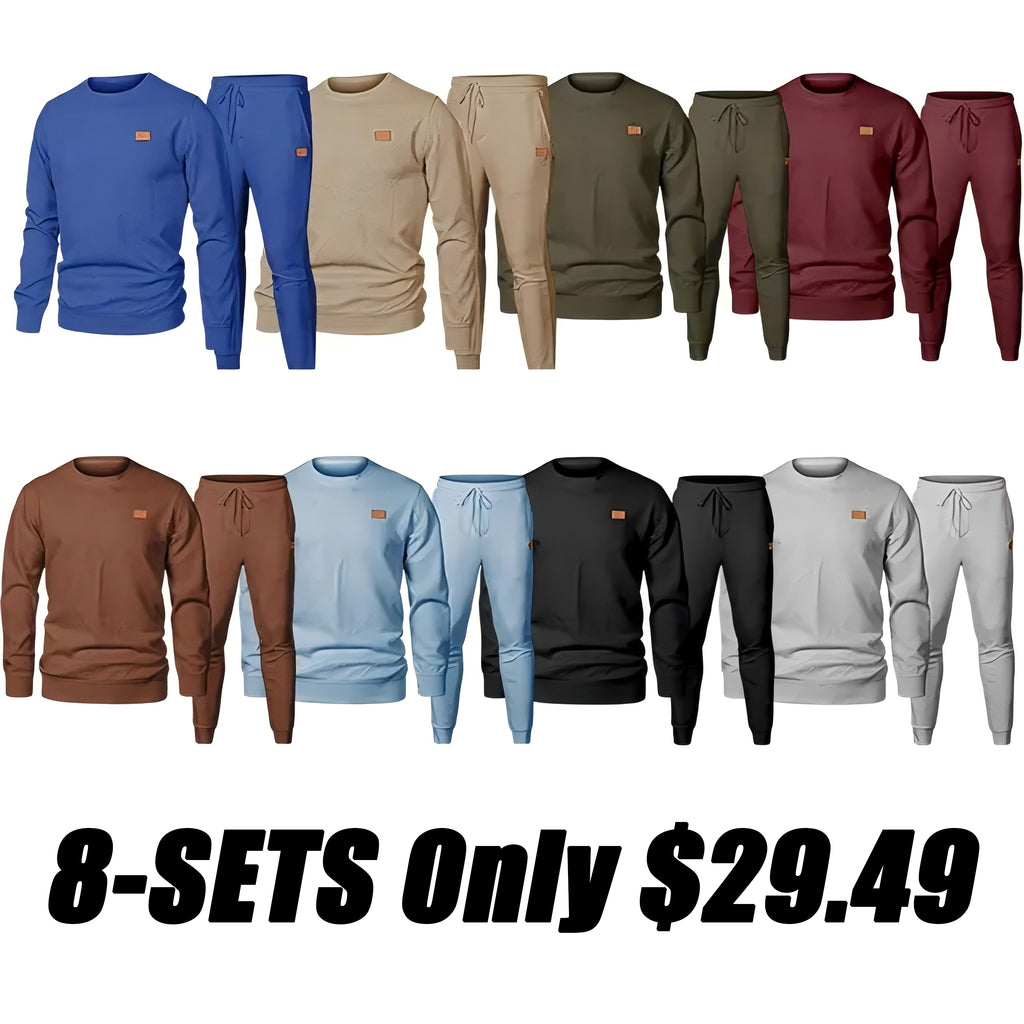 ⏰Clearance sale! Men's Casual Tracksuit Lounge Set | Soft Cotton French Terry Hooded Sweatshirt & Sweatpants