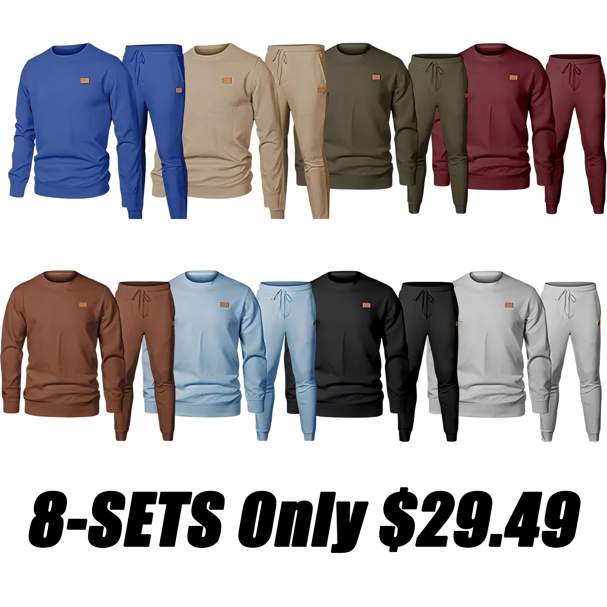 ⏰Clearance sale! Men's Casual Tracksuit Lounge Set | Soft Cotton French Terry Hooded Sweatshirt & Sweatpants