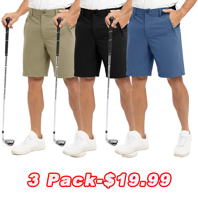 Men's Golf Work Shorts Stretch Waistband Dry Fit