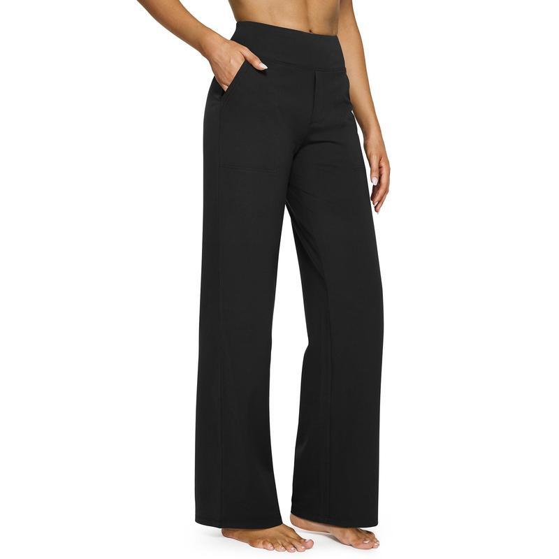 Loose High-Waist Business Casual Pants with Pockets- Perfect for yoga and casual outings