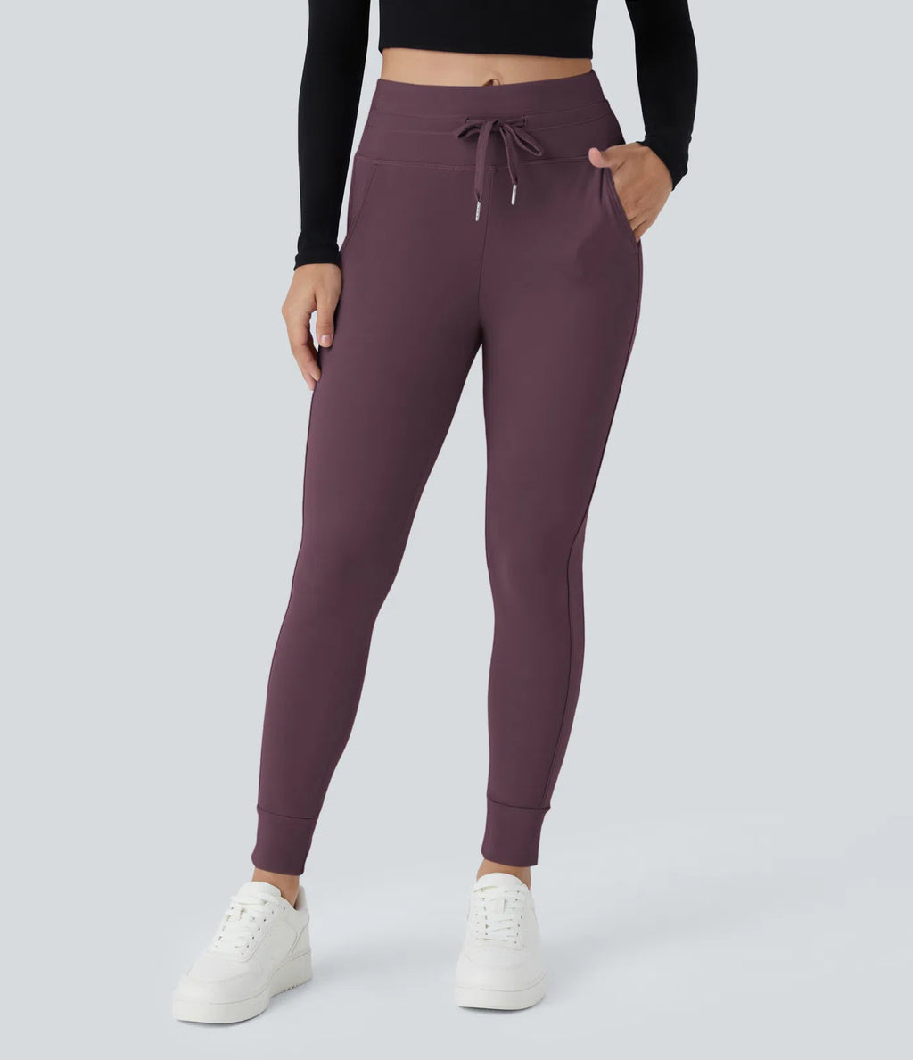 Women's High Waisted Yoga Pants with Pockets Stretchy Casual Sports Trousers