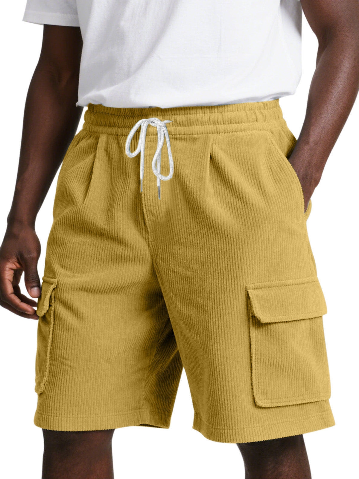 Men's Everyday Corduroy Pocket Comfort Casual Shorts