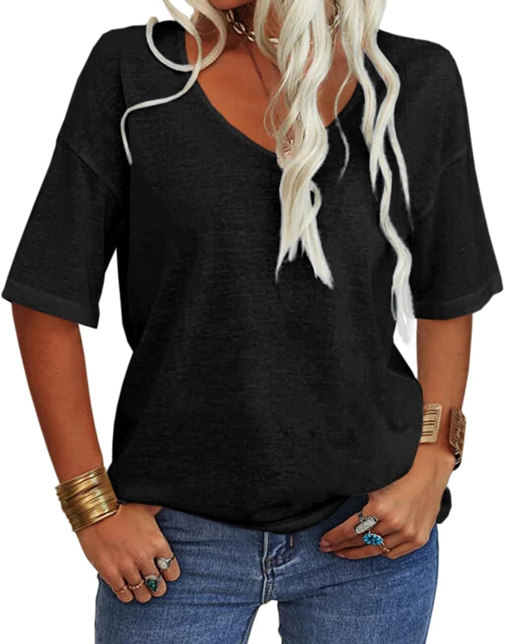 🔥Spring Sale 🔥- Spring Casual Half Sleeve T-shirt Basic Tops (Multiple Colors)