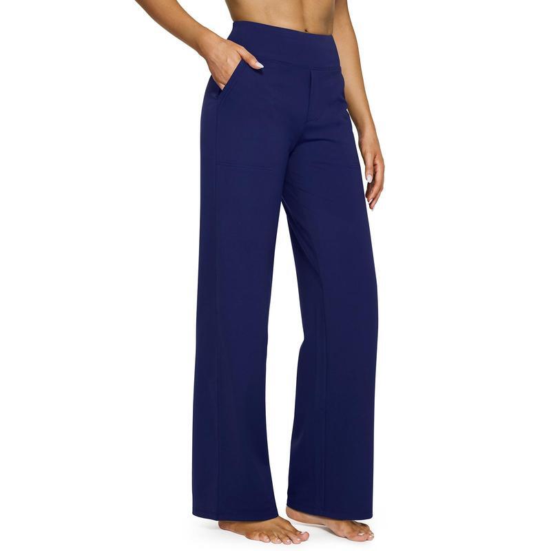 Loose High-Waist Business Casual Pants with Pockets- Perfect for yoga and casual outings
