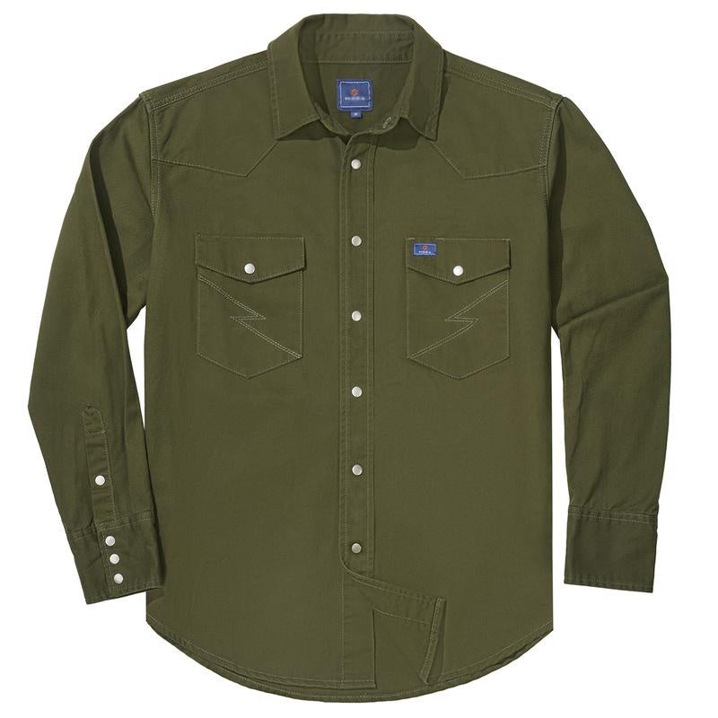 🔥SEPTEMBER  HOT-SALE 🔥Men's Long Sleeve Stone-Washed and Pre-Washed Denim Work Shirt