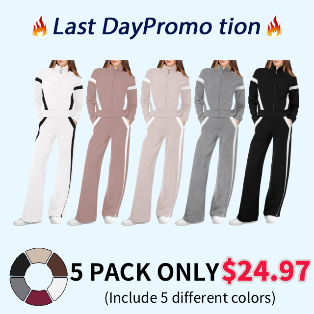 Women's 2 Piece Outfit Fleece Sweatsuit Casual Lounge Matching Sets Crewneck Loose Fit Cozy Sweatshirt & Straight Leg Sweatpants Womenswear