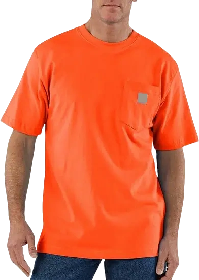 Men's Heavyweight Work T-Shirt – Loose Fit, Durable Cotton, Pocket Tee (Big & Tall Sizes Available)