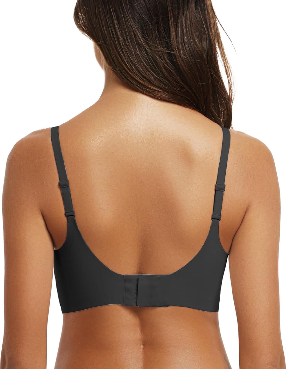 Women's daily push-up bra comfortable no-wire V-neck seamless no-wire bra