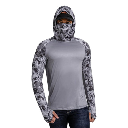 🔥Last day promotion!🔥Ultimate Sun Hoodie for Men – UPF 100+ UV Detection, Neck Gaiter, Thumbholes, Quick-Dry & Breathable Cooling Shirt