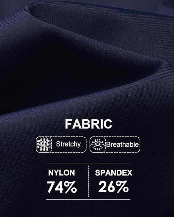 Men's Stretch Dress Pants with Expandable Waist