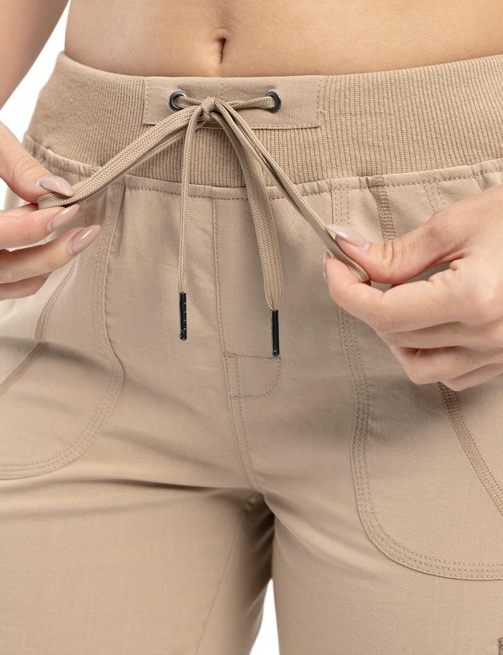 🔥Last day promotion!Women’s Loose Fit Lightweight Capri Cargo Pants – Casual 3/4 Trousers with 6 Pockets