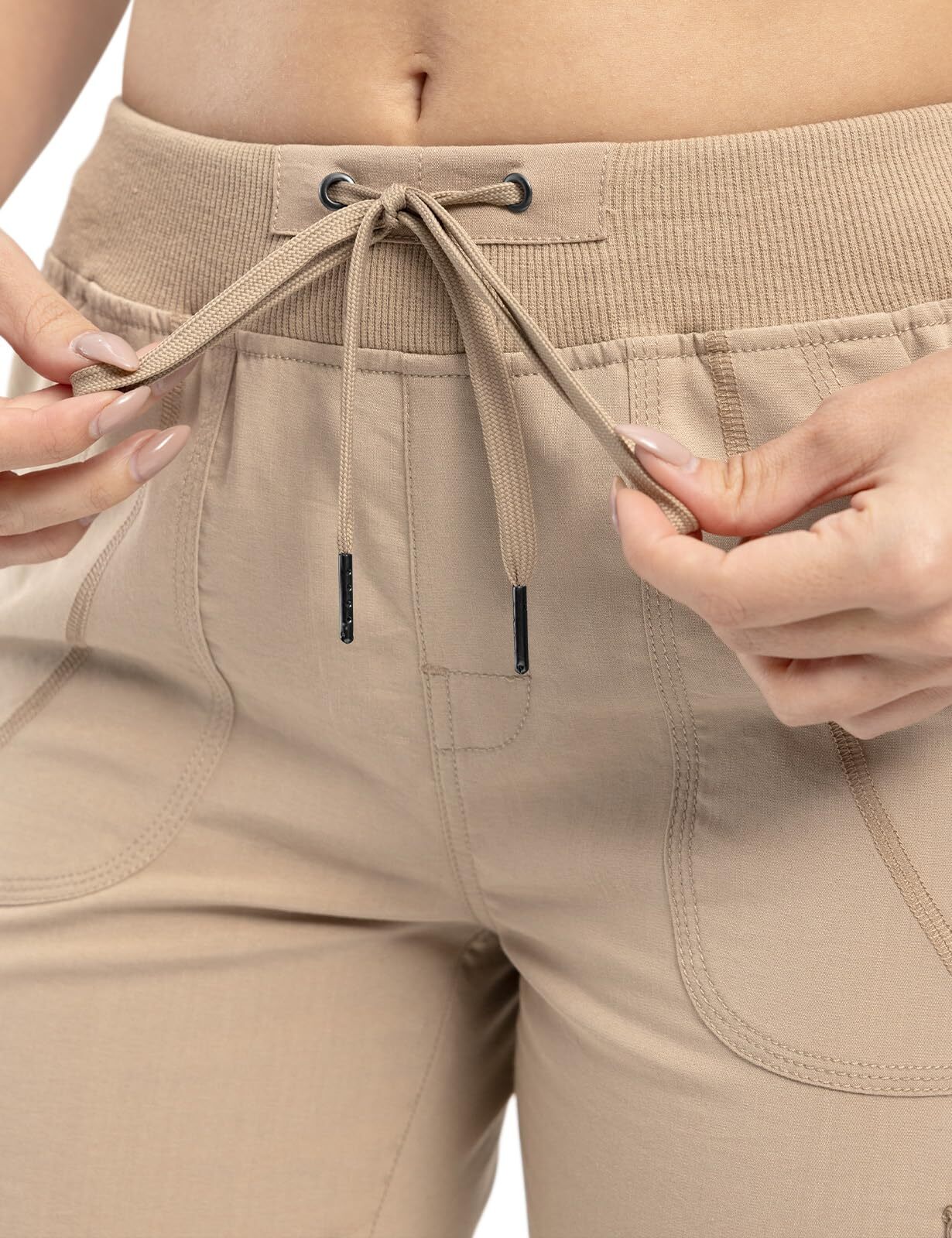 🔥Last day promotion!Women’s Loose Fit Lightweight Capri Cargo Pants – Casual 3/4 Trousers with 6 Pockets