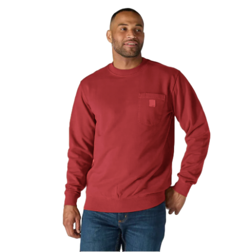 Men's crewneck sweatshirt – Loose Fit, Durable Cotton, Pocket Tee (Big & Tall Sizes Available)