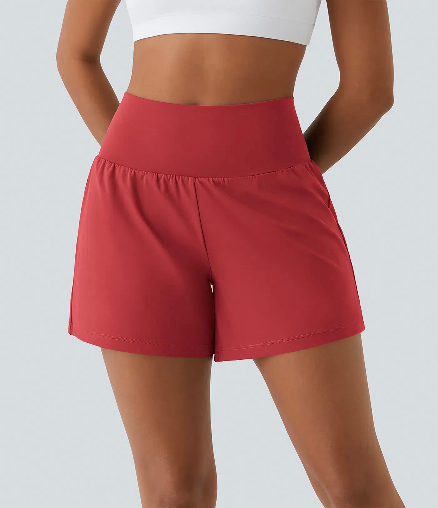 🔥Flash Sale⚡Super High Waisted Back Pocket & Side Hidden Pocket 2-in-1 Yoga Shorts