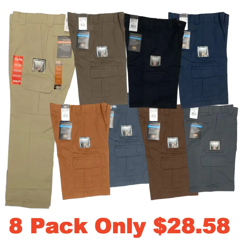 8-Pack FLEX Relaxed Fit Cargo Pant(For Men and Women)