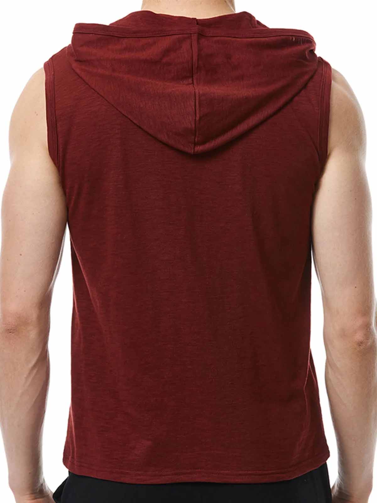 Men's Athleisure Sleeveless Hooded T-Shirt