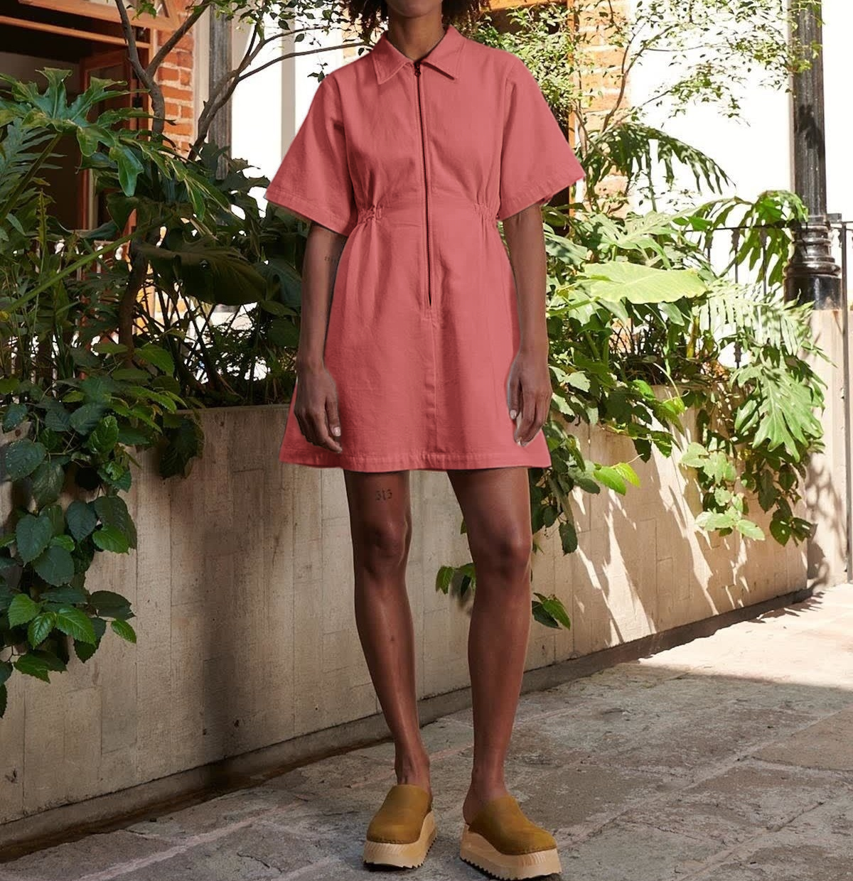 Women's Utility Cinched Zip Dress