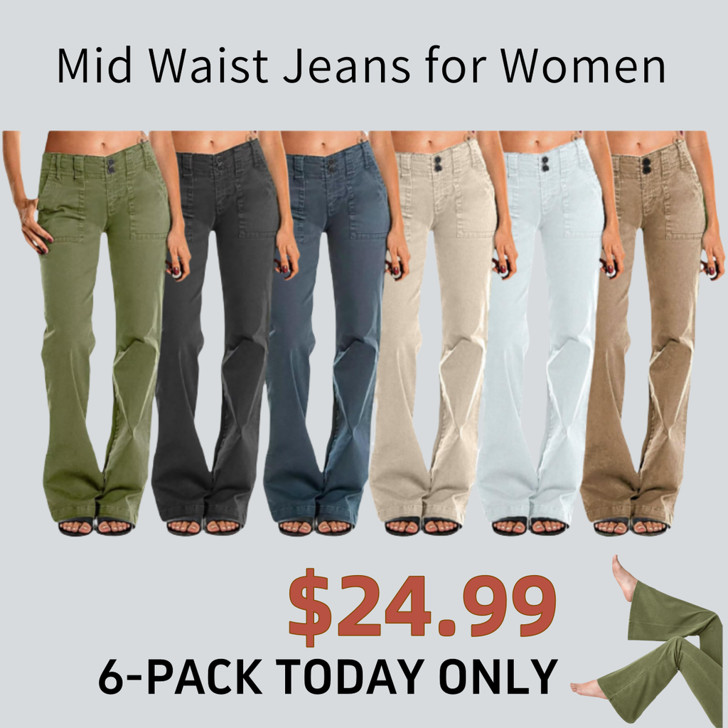 ⚡FINAL SALE⚡- Double Button Mid Waist Straight Leg Pants