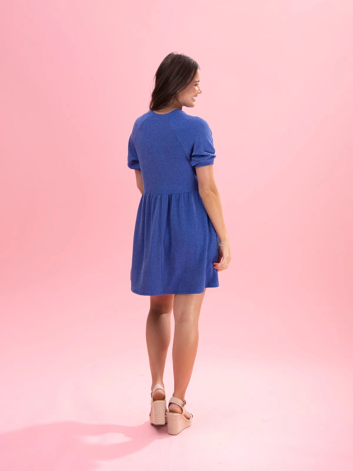 Women's Raised Rib Texture Bodycon Dress