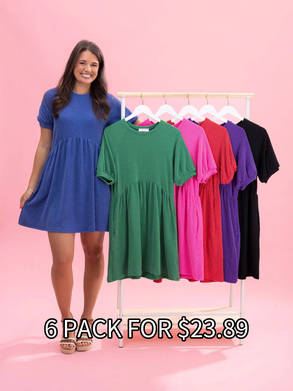 Women's Raised Rib Texture Bodycon Dress