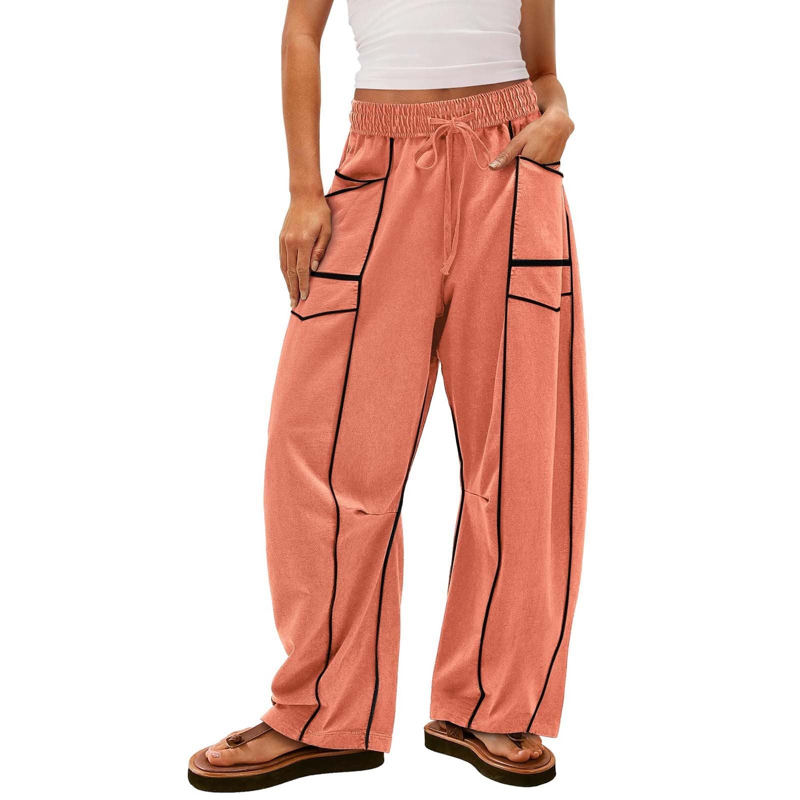 Women's Loose Wide-Leg Drawstring Sweatpants with Pockets