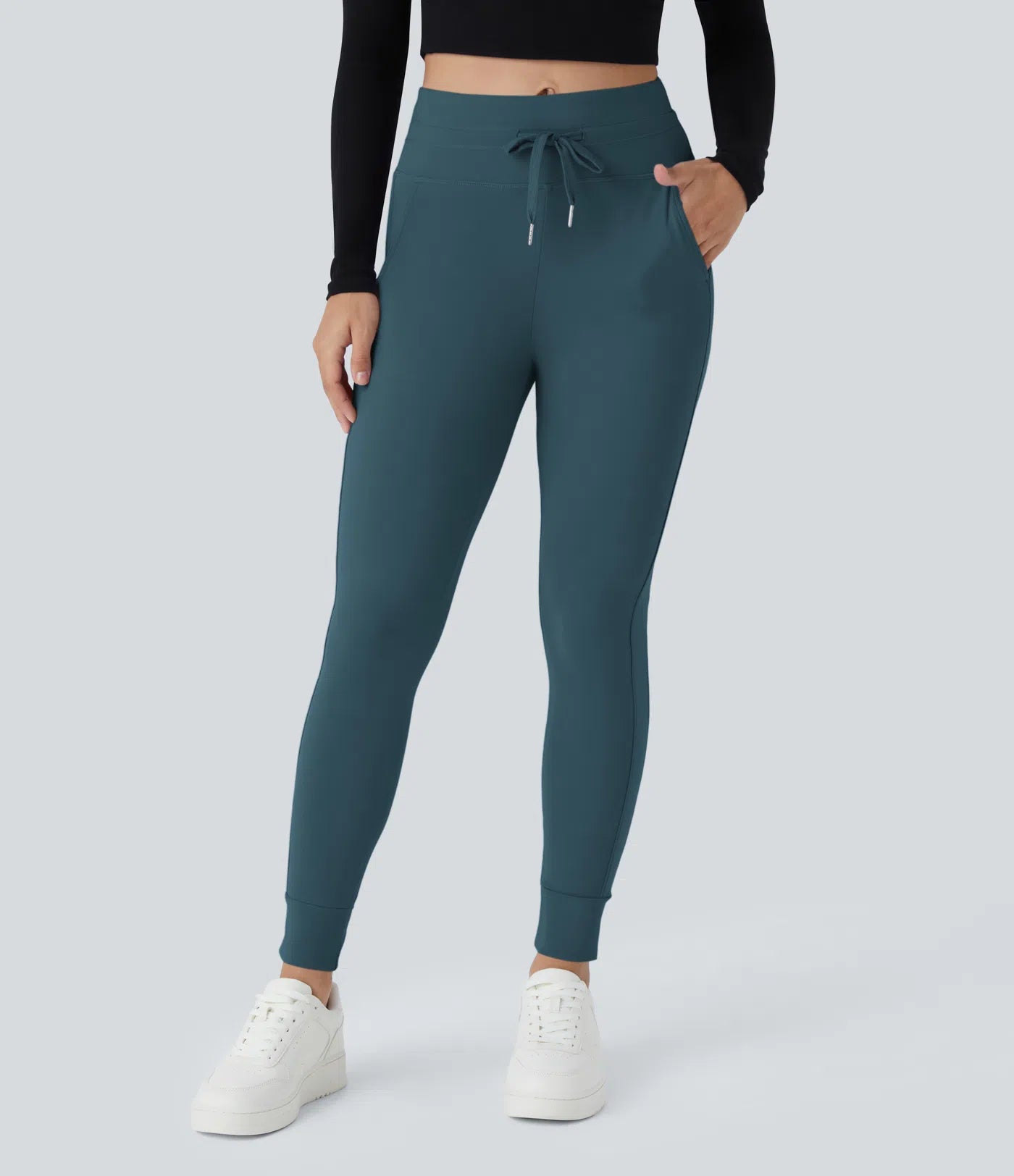 Women's High Waisted Yoga Pants with Pockets Stretchy Casual Sports Trousers