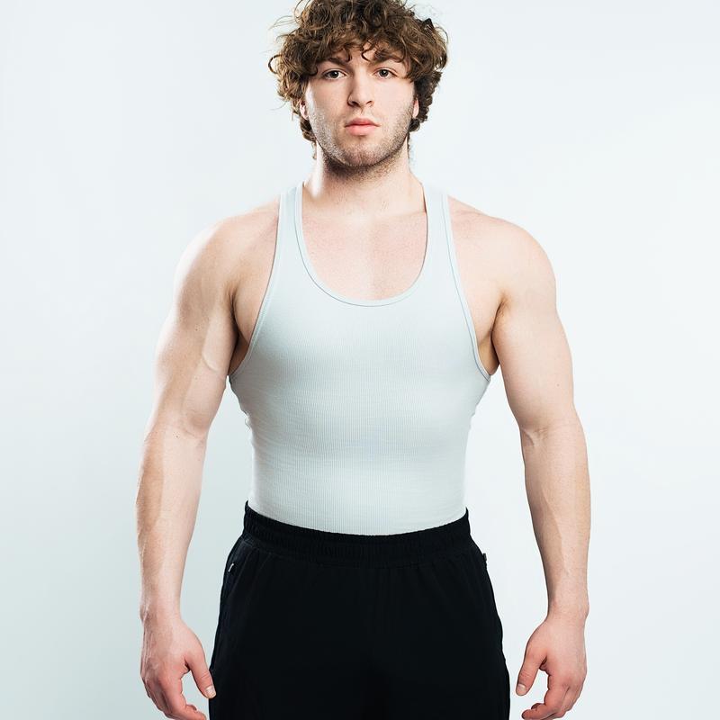 340gsm Men's with Classic Cotton Spandex Tank Top