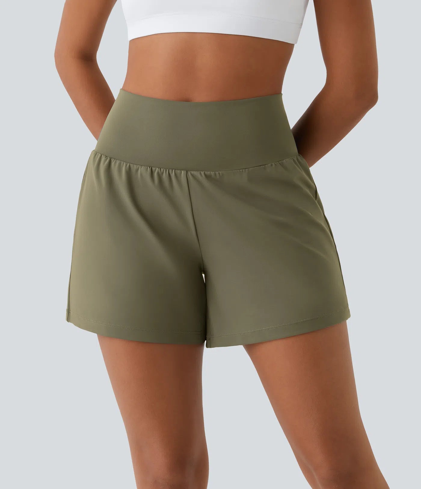 🔥Flash Sale⚡Super High Waisted Back Pocket & Side Hidden Pocket 2-in-1 Yoga Shorts
