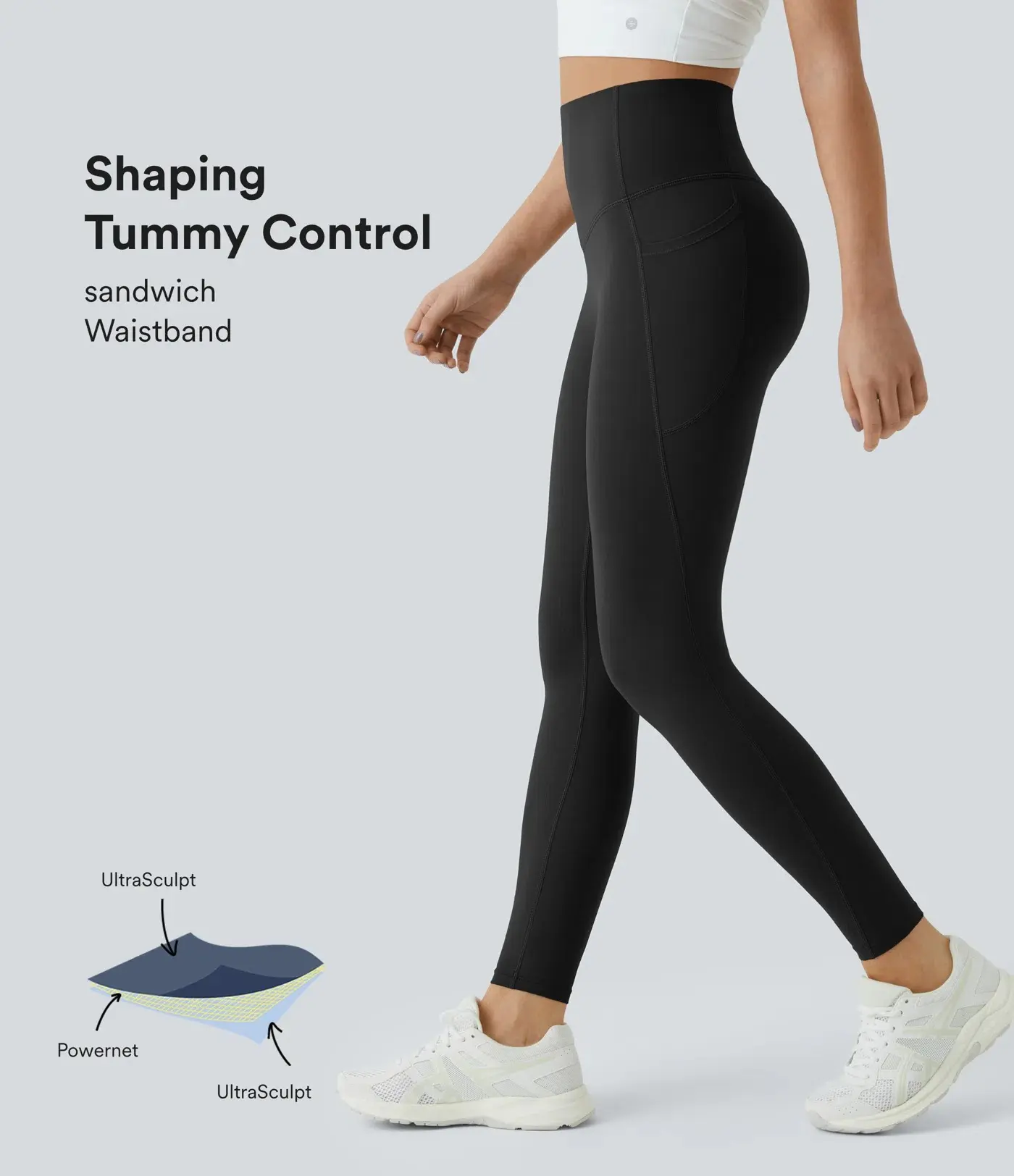 💝Last day promotion!—High Waisted Butt Lifting Tummy Control Side Pocket Shaping Workout UltraSculpt Leggings