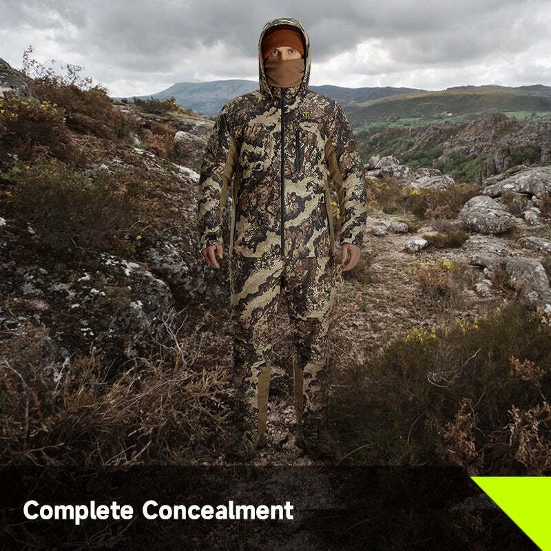 Men’s 2-Pack Fleece-Lined Hunting Jacket & Pants Set – Water-Resistant, Silent, Safety Harness Compatible
