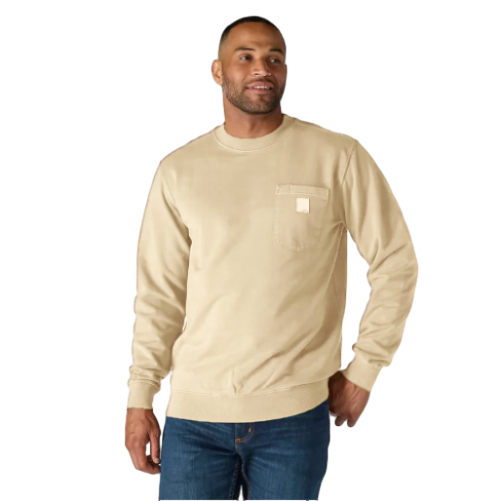Men's crewneck sweatshirt – Loose Fit, Durable Cotton, Pocket Tee (Big & Tall Sizes Available)