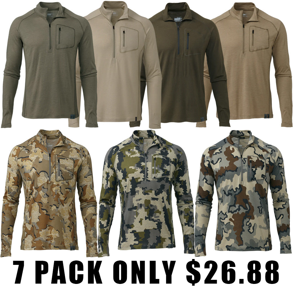 UPF 50+ Sun Protection-Merino 145 Zip-T Hunting Shirt
