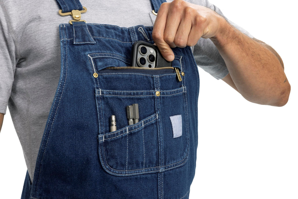 🔥Last Day Promotion!Men's Denim Bib Overalls, Workwear with Adjustable Straps and Convenient Tool Pockets