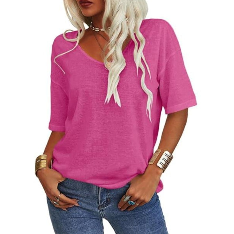 🔥Spring Sale 🔥- Spring Casual Half Sleeve T-shirt Basic Tops (Multiple Colors)