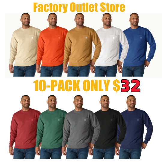 Men's crewneck sweatshirt – Loose Fit, Durable Cotton, Pocket Tee (Big & Tall Sizes Available)
