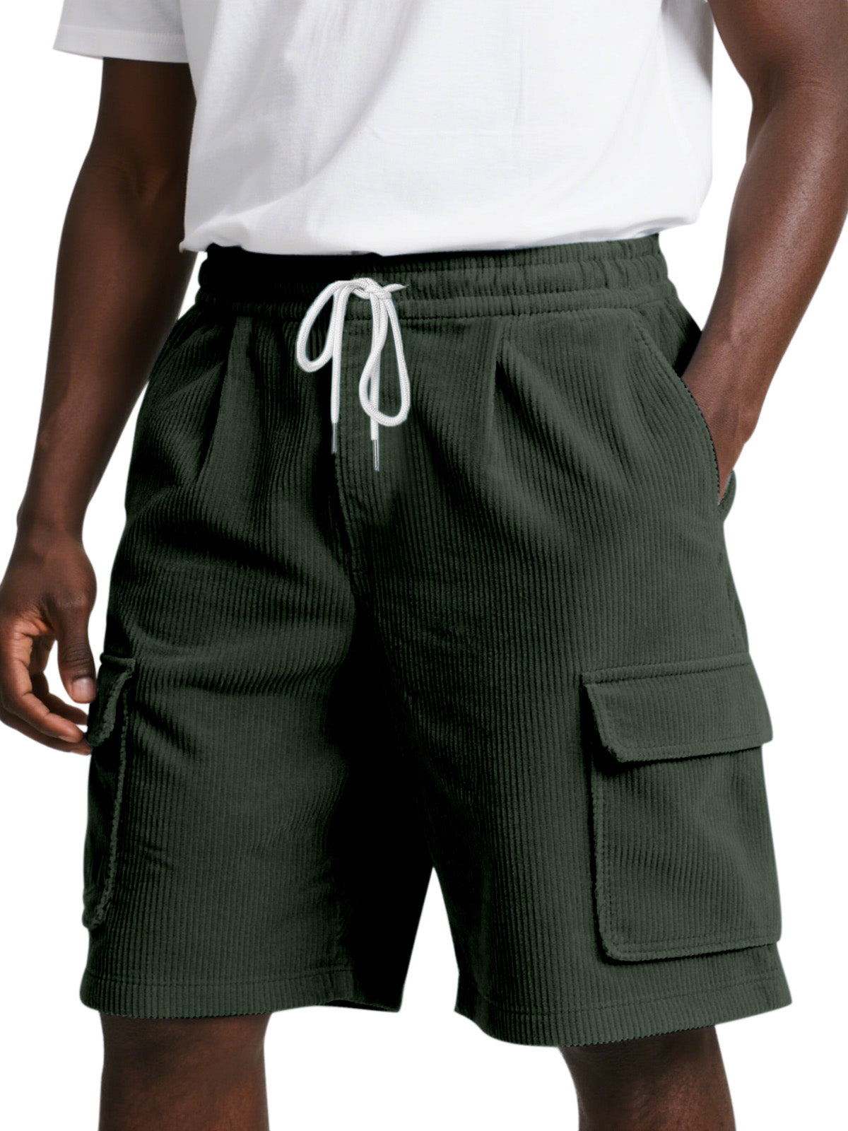 Men's Everyday Corduroy Pocket Comfort Casual Shorts
