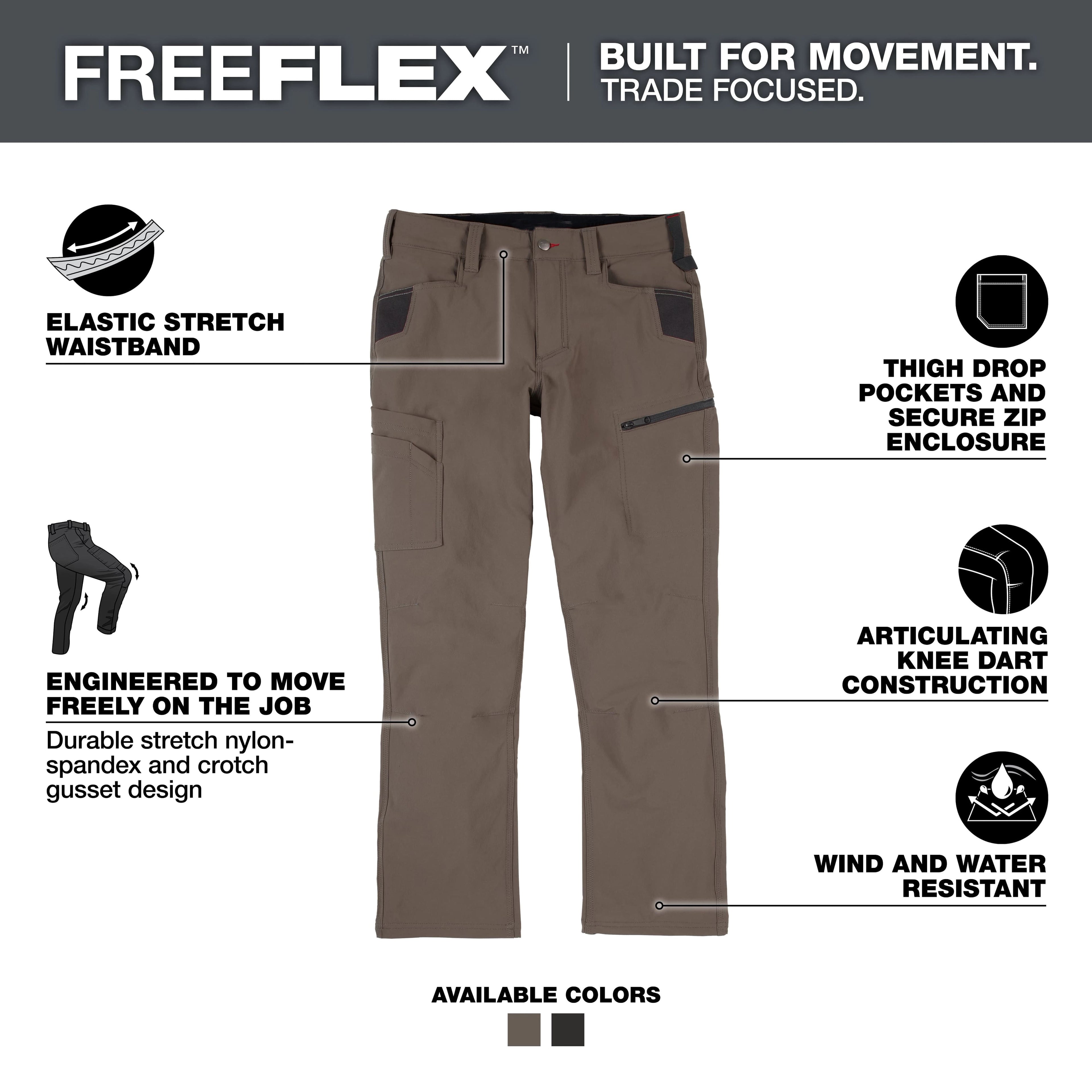 Men's 8-PACK FREEFLEX Tech Work Pants with 7 Pockets